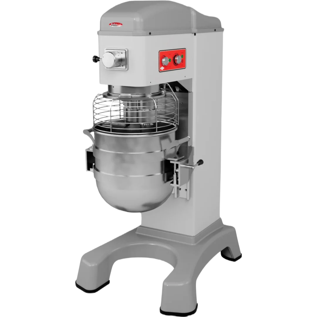 BakeMax BMMK80 Floor Model 80Qt Euro-Style Planetary Mixer with Automatic Bowl Lift & Swing-Out Bowl